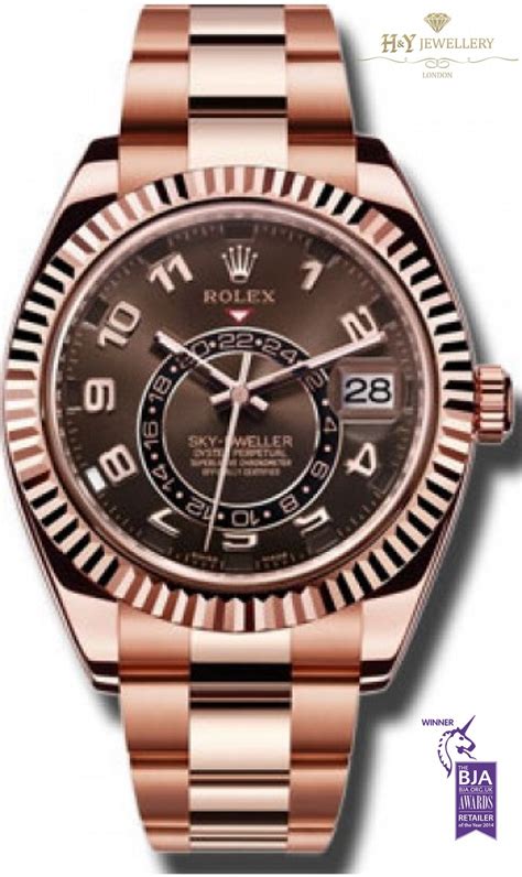 rolex skydweller rose gold|rolex gold sky dweller price.